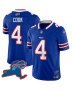 James Cook 4 Buffalo Bills New York Patch Game Men Jersey – Royal