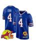 James Cook 4 Buffalo Bills Super Bowl LIX New Orleans Patch Game Men Jersey – Royal