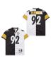 James Harrison 92 Pittsburgh Steelers Two-Toned Retro Throwback Men Jersey – Black/White