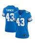 James Turner 43 Detroit Lions Women’s Game Jersey – Blue