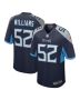 James Williams 52 Tennessee Titans Game Men Jersey – Navy