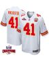 James Winchester 41 Kansas City Chiefs Super Bowl LVIII Champions 4 Stars Patch Game Men Jersey – White