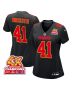 James Winchester 41 Kansas City Chiefs Super Bowl LVIII Champions 4X Fashion Game Women Jersey – Carbon Black