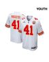 James Winchester 41 Kansas City Chiefs Super Bowl LVIII Patch Game YOUTH Jersey – White