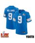 Jameson Williams #9 Detroit Lions Super Bowl LIX YOUTH Jersey – Blue