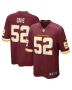 Jamin Davis 52 Washington Football Team Men Game Jersey – Burgundy