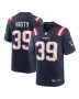 Jamycal Hasty 39 New England Patriots Game Men Jersey – Navy