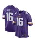 Jaren Hall 16 Minnesota Vikings Game Men Jersey – Purple
