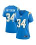 Jaret Patterson 34 Los Angeles Chargers Women’s Game Jersey – Powder Blue