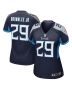 Jarvis Brownlee Jr. 29 Tennessee Titans Women’s Game Jersey – Navy