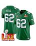 Jason Kelce 62 Philadelphia Eagles Kelly Green Super Bowl Champions LIX Patch Vapor Limited Jersey – Kelly Green