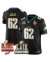Jason Kelce 62 Philadelphia Eagles LII-LIX Super Bowl Champions Vapor Limited Gold Jersey – Black
