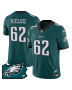 Jason Kelce 62 Philadelphia Eagles Pennsylvania State Map Patch Game Men Jersey – Midnight Green
