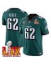 Jason Kelce 62 Philadelphia Eagles Super Bowl Champions LIX Patch Vapor Limited Jersey – Midnight Green