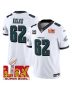 Jason Kelce 62 Philadelphia Eagles Super Bowl Champions LIX Patch Vapor Limited Jersey – White