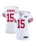 Jauan Jennings 15 San Francisco 49ers Super Bowl LVIII Patch Game Women Jersey – White