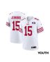 Jauan Jennings 15 San Francisco 49ers Super Bowl LVIII Patch Game YOUTH Jersey – White