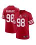Javon Hargrave 98 San Francisco 49ers NFC Champions Patch Game Men Jersey – Scarlet