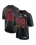 Javon Hargrave 98 San Francisco 49ers Super Bowl LVIII Patch Fashion Game Men Jersey – Carbon Black