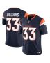 Javonte Williams 33 Denver Broncos Alternate Vapor F.U.S.E. Limited Men Jersey – Navy