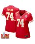 Jawaan Taylor #74 Kansas City Chiefs Super Bowl LIX Women’s Jersey – Red