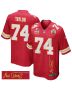 Jawaan Taylor 74 Kansas City Chiefs Super Bowl LIX Champions Patch ‘New Orleans – Where Passion Ignites’ EMBROIDERED Game Men Jersey – Red