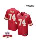 Jawaan Taylor 74 Kansas City Chiefs Super Bowl LVIII Champions 4 Stars Patch Game YOUTH Jersey – Red