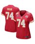 Jawaan Taylor 74 Kansas City Chiefs Super Bowl LVIII Patch Game Women Jersey – Red