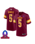 Jayden Daniels 5 Washington Commanders 2025 Pro Bowl Patch Game Men Jersey – Burgundy