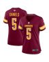 Jayden Daniels 5 Washington Commanders Women’s Player Game Jersey – Burgundy