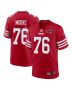 Jaylon Moore 76 San Francisco 49ers NFC Champions Patch Game Men Jersey – Scarlet