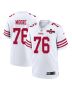Jaylon Moore 76 San Francisco 49ers NFC Champions Patch Game Men Jersey – White