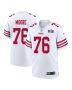Jaylon Moore 76 San Francisco 49ers Super Bowl LVIII Patch Game Men Jersey – White