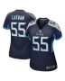 JC Latham 55 Tennessee Titans Women’s Team Game Jersey – Navy