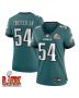 Jeremiah Trotter Jr. #54 Philadelphia Eagles Super Bowl LIX Women’s Jersey – Midnight Green