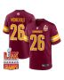 Jeremy McNichols 26 Washington Commanders Super Bowl LIX Champions Patch Game Men Jersey – Burgundy