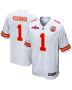 Jerick McKinnon 1 Kansas City Chiefs AFC Champions Patch Game Men Jersey – White