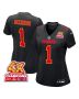Jerick McKinnon 1 Kansas City Chiefs Super Bowl LVIII Champions 4X Fashion Game Women Jersey – Carbon Black