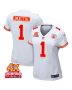 Jerick McKinnon 1 Kansas City Chiefs Super Bowl LVIII Champions 4X Game Women Jersey – White
