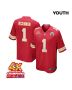 Jerick McKinnon 1 Kansas City Chiefs Super Bowl LVIII Champions 4X Game YOUTH Jersey – Red