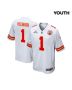 Jerick McKinnon 1 Kansas City Chiefs Super Bowl LVIII Patch Game YOUTH Jersey – White