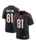 Jermaine Burton 81 Cincinnati Bengals Game Men Jersey – Black