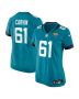 Jerome Carvin 61 Jacksonville Jaguars Women’s Game Jersey – Teal