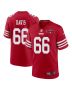 Jesse Davis 66 San Francisco 49ers NFC Champions Patch Game Men Jersey – Scarlet