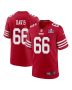 Jesse Davis 66 San Francisco 49ers Super Bowl LVIII Patch Game Men Jersey – Scarlet