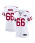Jesse Davis 66 San Francisco 49ers Super Bowl LVIII Patch Game Women Jersey – White