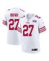 Ji’Ayir Brown 27 San Francisco 49ers Super Bowl LVIII Patch Game Men Jersey – White