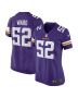 Jihad Ward 52 Minnesota Vikings Team Game Women Jersey – Purple