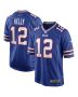 Jim Kelly 12 Buffalo Bills Men Game Retired Jersey – Royal