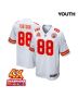 Jody Fortson 88 Kansas City Chiefs Super Bowl LVIII Champions 4X Game YOUTH Jersey – White